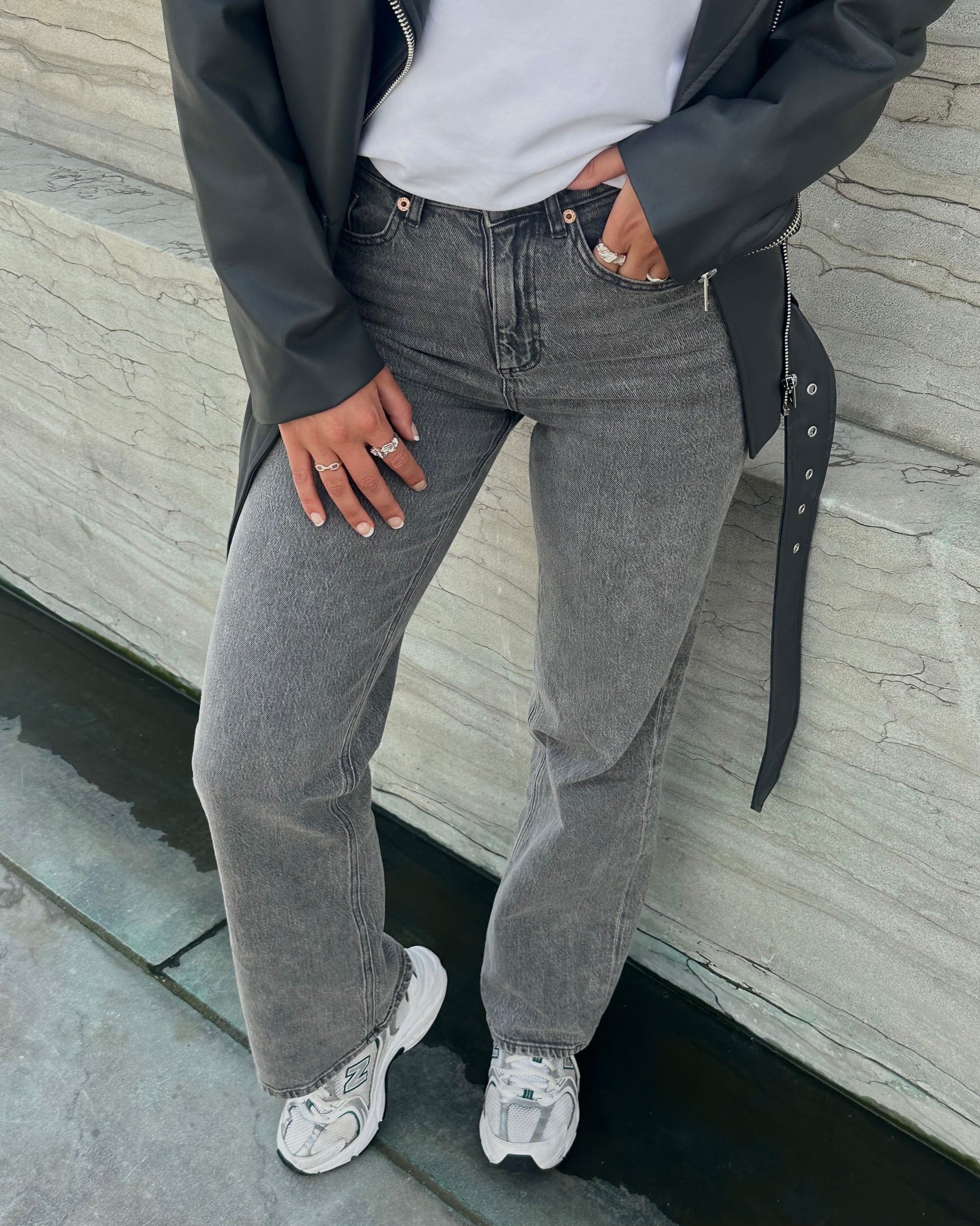 VMTESSA Wide Jeans - Medium Grey Denim